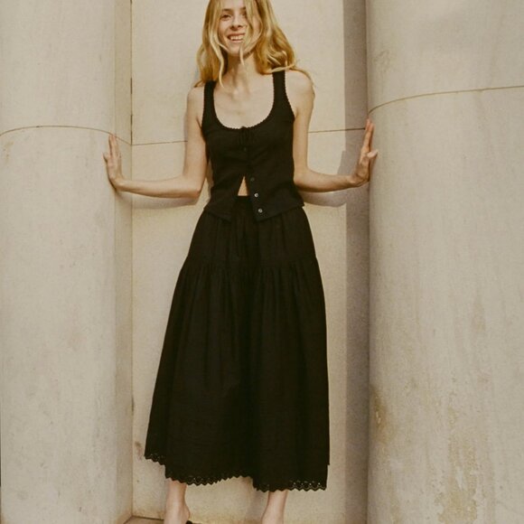 Dôen NWT Lois Tank in Black Size L - Picture 1 of 7